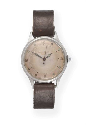 Lot 2148 - A Stainless Steel Automatic Centre Seconds Wristwatch, signed Jaeger LeCoultre, circa 1955,...