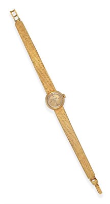 Lot 2155 - A Lady's 18ct Gold Wristwatch, signed Omega, 1963, (calibre 580) signed and numbered 18423709,...
