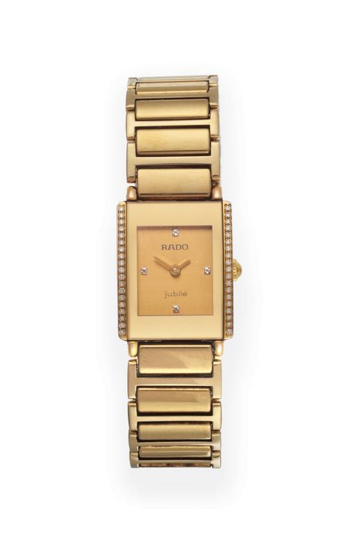 Lot 2159 - A Lady's Diamond Set Wristwatch, signed Rado, model: Jubile DiaStar, ref: 153.0339.3, circa...
