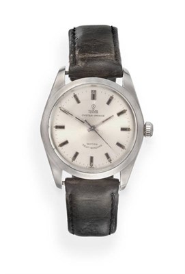 Lot 2183 - A Stainless Steel Automatic Centre Seconds Wristwatch, signed Tudor, model: Oyster Prince, ref:...