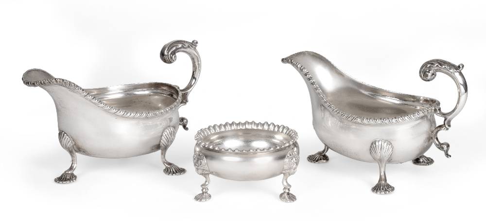 Lot 2199 - A Pair of Late Victorian Silver Sauce Boats of George III Style, Charles Stuart Harris, London...