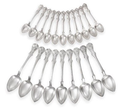 Lot 2210 - A Group of Victorian Silver Victoria Pattern Spoons, William Rawlings Sobey, Exeter 1847/48,...