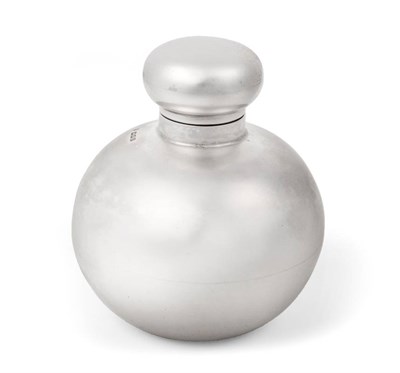 Lot 2227 - A Silver Spherical Scent Bottle, Charles Boyton & Son, London 1919, plain form with hinged...