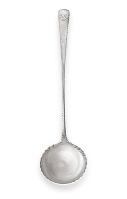 Lot 2236 - A George III Silver Feather Edge Soup Ladle, Thomas Evans, London, date letter indistinct circa...
