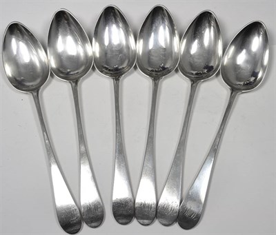 Lot 2249 - A Set of Six George III Scottish Silver Old English Pattern Table Spoons, Graham & McLean,...