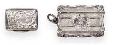 Lot 2268 - A Victorian Silver Vinaigrette, Edward Smith, Birmingham 1847, of shaped rectangular form with...