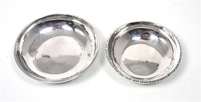Lot 2283 - Two Arts and Crafts Silver Small Bowls/Dishes, marks of Guild of Handicraft and William Henry...