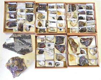 Lot 46 - Minerals: A Collection of Various Minerals from the North of England, to include Specularite-...