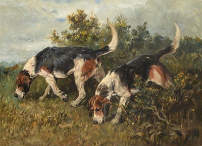 Lot 657 - John Emms (1843-1912)  "The Tufters "  Signed, oil on canvas, 44cm by 60cm