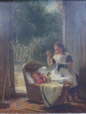 Lot 668 - James Cole (fl.1856-1855)  "A Credit to Mother " Signed and dated 1871, with original artist's...