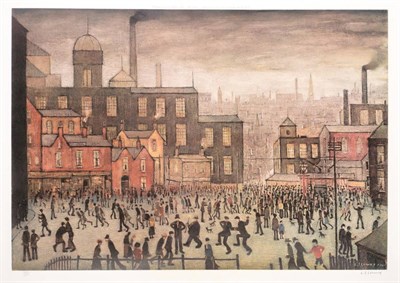 Lot 703 - After Laurence Stephen Lowry RA (1887-1976)  "Our Town "  Signed in pencil, numbered 248/850, a...