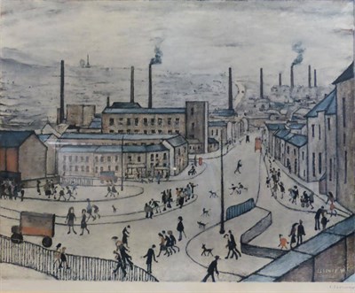 Lot 705 - After Laurence Stephen Lowry RA (1887-1976)   "Huddersfield " Signed in pencil, with the blindstamp