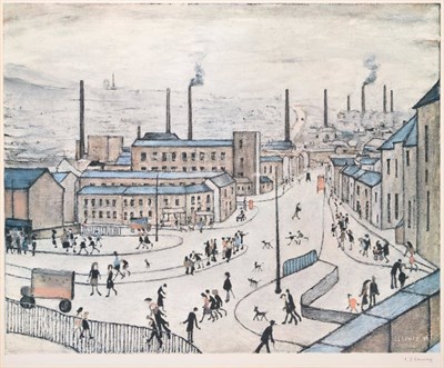 Lot 710 - After Laurence Stephen Lowry RA (1887-1976)  "Huddersfield " Signed in pencil, with the...