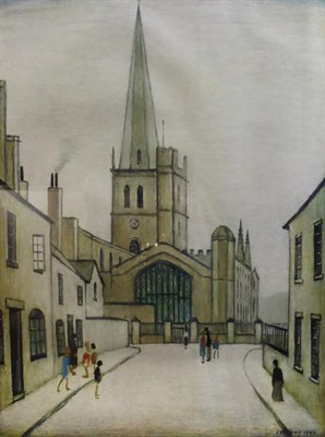 Lot 714 - After Laurence Stephen Lowry RA (1887-1976)  "Burford Church " Signed in pencil, numbered...