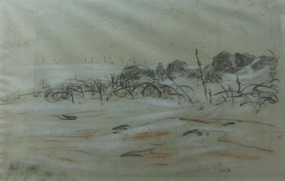 Lot 719 - Paul Maze (1887-1979) Anglo/French Study of the WWI trenches Signed, indistinctly inscribed and...