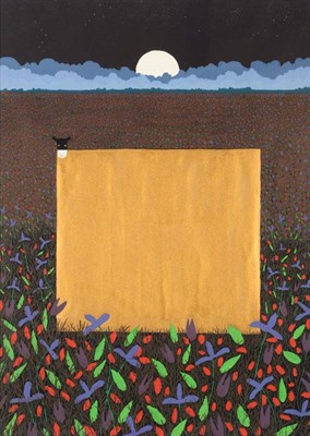 Lot 730 - Mackenzie Thorpe (b.1956)  "The Golden Sheep " Transplanted signed, inscribed and dated (19)90...