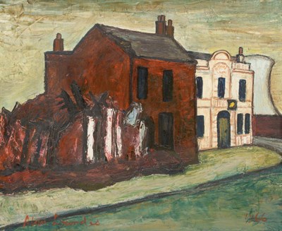 Lot 753 - Alan Lowndes (1921-1978)  "Demolition of Nicholson Arms " Signed and dated 1966, inscribed...