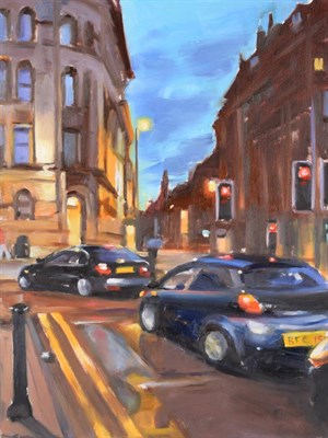 Lot 754 - Liam Spencer (b.1964)  "Princess Street, Manchester " Signed and inscribed verso, dated 2013,...