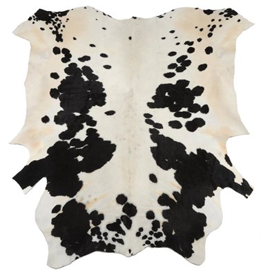 Lot 31 - Nguni Cow Hide (Bos taurus), modern, excellent quality AA grade black and white dappled cow...