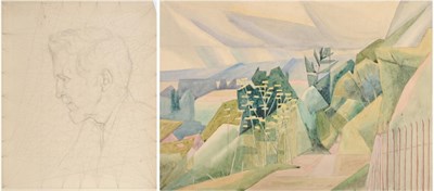 Lot 800 - Edith Lawrence (1890-1973)  "Outside C's Cave " Signed in pencil and inscribed, pencil and...