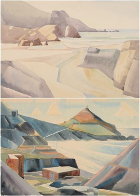 Lot 806 - Edith Lawrence (1890-1973)   "Cape Cornwall"  Signed in pencil and inscribed, pencil and...