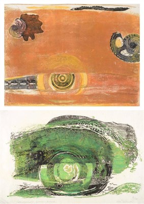 Lot 831 - Lill Tschudi (1911-2004) Swiss  "Green-Black " Signed in pencil, inscribed and numbered 8/50,...