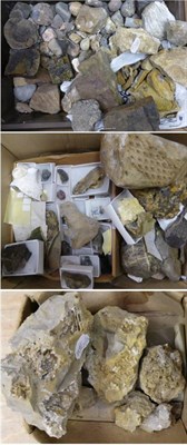 Lot 191 - Mineral Specimens: a small general collection of mainly large specimens including a quantity of...