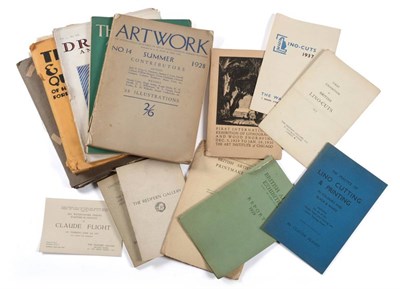 Lot 874 - A collection of exhibition catalogues and publications relating to Claude Flight including;...