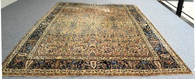 Lot 922 - Tabriz Carpet Persian Azerbaijan The abrashed mushroom field with an allover design of...