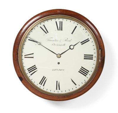 Lot 968 - A Mahogany Wall Timepiece, Thwaites & Reed, Clerkenwell, London, No.13135, 1860, side and...