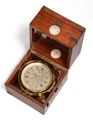 Lot 972 - A Mahogany Two Day Marine Chronometer, signed John Parkes & Sons, 11 St George's Crescent,...