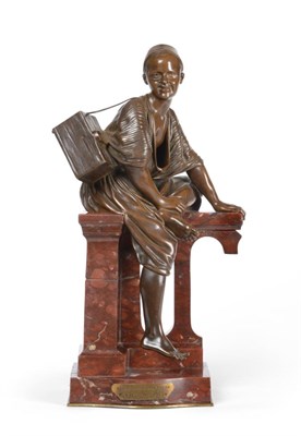 Lot 994 - After Edouard Félicien Alexis Pêpin (French, b.1853):  "Cirer M'ssieu ", A Bronze Figure of a...