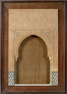 Lot 1021 - A Large Painted Stucco and Marble Architectural Alhambra Model, by Raphael Contreras, Grenada,...