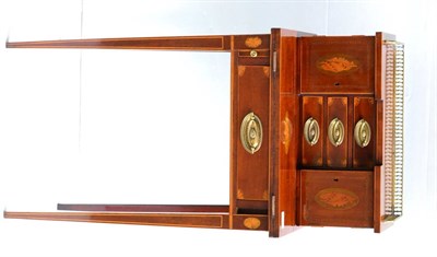 Lot 1131 - A Mahogany, Boxwood, Barber's Pole Strung and Shell Patera Lady's Writing Desk, the...