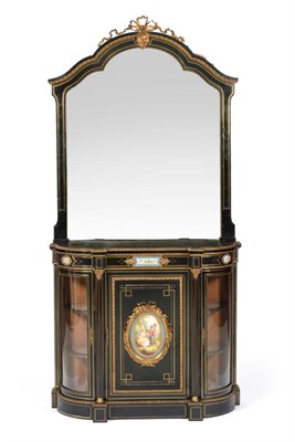 Lot 1219 - A Napoleon III Ebonised, Brass Inlaid and Mounted Breakfront Credenza, mid 19th century, the...