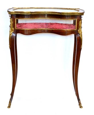 Lot 1221 - A Late 19th Century Rosewood and Gilt Metal Mounted Kidney Shaped Bijouterie Table, with hinged...