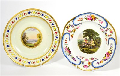 Lot 25 - A Derby Porcelain Plate, circa 1795, from the Blenheim Service, painted in the manner of George...