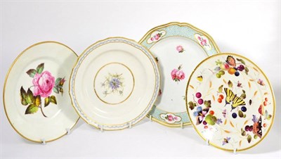 Lot 49 - A Derby Porcelain Botanical Dessert Plate, circa 1815, painted in the manner of William...