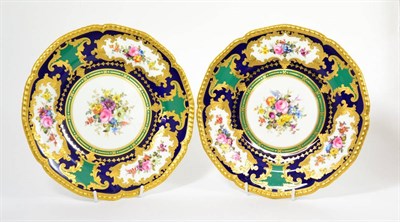 Lot 67 - A Pair of Royal Crown Derby Porcelain Cabinet Plates, 1908, painted by Cuthbert Gresley with a...
