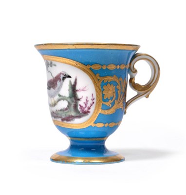 Lot 88 - A Sèvres Porcelain Ornithological Ice Cup, circa 1788, of bell shape, painted by Vincent with...