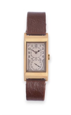 Lot 164 - A Rare Art Deco 18ct Gold Wristwatch, signed Rolex, model: Prince, ref: 1343A, 1929, lever movement