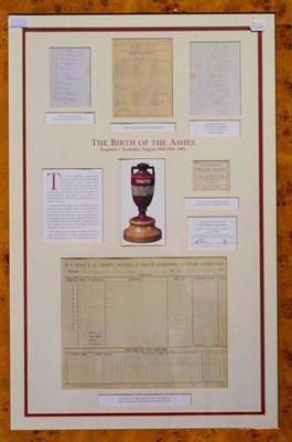 Lot 2020 - Two Framed Limited Edition Cricket Montages - The Birth of the Ashes England v Australia 1882,...