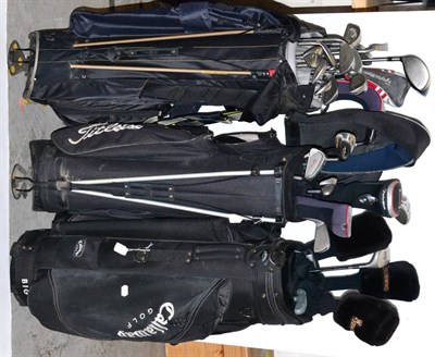 Lot 2022 - A Set of Ping Golf Clubs, in a Nike golf bag, together with two other golf bags containing...