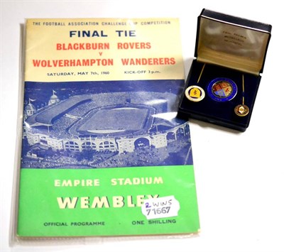 Lot 2034 - An Enamelled Silver Referees Association Medal for the 1960 FA Cup Final, awarded to K.Howley, with