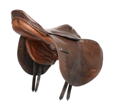 Lot 2042 - A Brown Leather Racing Saddle