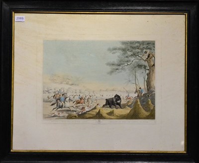 Lot 2069 - Howitt after Williamson, ";Driving a Bear Out of Sugar Canes"; and ";Death of the Bear";,...