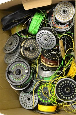 Lot 2104 - A Collection of Fly Reels and Spare Spools, including Leeda Magnum 200D, Okuma Integrity,...