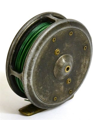 Lot 2117 - A Hardy 3 1/8inch Alloy 'Uniqua' Duplicated Mk.II Fly Reel, with black handle, telephone drum...