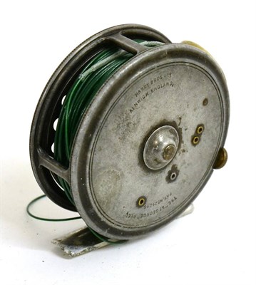 Lot 2125 - A Hardy 3 3/8inch Alloy 'St.George' Fly Reel, patent no.24245, with slim ivorine handle, three...