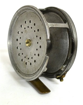 Lot 2129 - A Hardy 4inch Alloy 'Perfect' Salmon Fly Reel, with fat ivorine handle, brass foot, nickel line...
